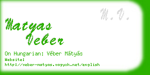 matyas veber business card